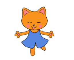 animation sticker of cat 1608B sticker #12417892