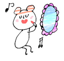 Animation! Hat polar bear sticker #12417903