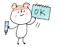 Animation! Hat polar bear sticker #12417904