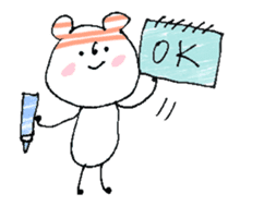 Animation! Hat polar bear sticker #12417904