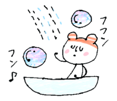 Animation! Hat polar bear sticker #12417908