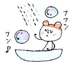 Animation! Hat polar bear sticker #12417908