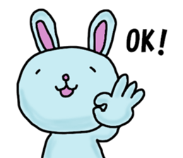 Mr. pale blue rabbit (Summer version) sticker #12418318