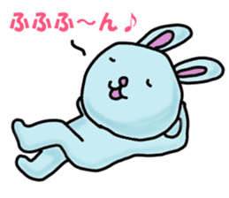 Mr. pale blue rabbit (Summer version) sticker #12418320