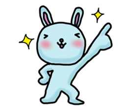 Mr. pale blue rabbit (Summer version) sticker #12418322