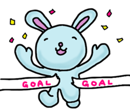 Mr. pale blue rabbit (Summer version) sticker #12418324