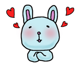 Mr. pale blue rabbit (Summer version) sticker #12418325