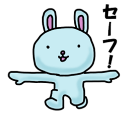 Mr. pale blue rabbit (Summer version) sticker #12418327