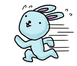 Mr. pale blue rabbit (Summer version) sticker #12418329