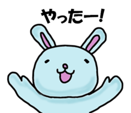 Mr. pale blue rabbit (Summer version) sticker #12418330