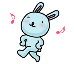 Mr. pale blue rabbit (Summer version) sticker #12418331