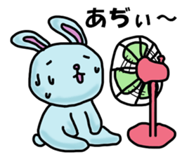 Mr. pale blue rabbit (Summer version) sticker #12418335
