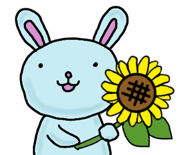 Mr. pale blue rabbit (Summer version) sticker #12418336