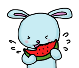 Mr. pale blue rabbit (Summer version) sticker #12418338