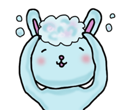 Mr. pale blue rabbit (Summer version) sticker #12418339