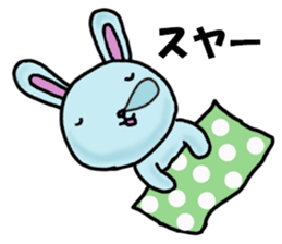 Mr. pale blue rabbit (Summer version) sticker #12418341