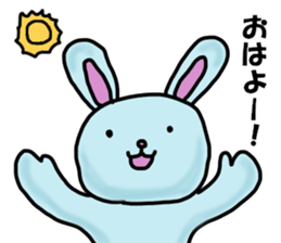 Mr. pale blue rabbit (Summer version) sticker #12418343