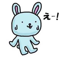Mr. pale blue rabbit (Summer version) sticker #12418344