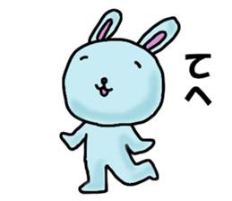 Mr. pale blue rabbit (Summer version) sticker #12418345