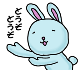 Mr. pale blue rabbit (Summer version) sticker #12418346
