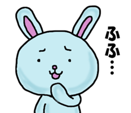 Mr. pale blue rabbit (Summer version) sticker #12418348