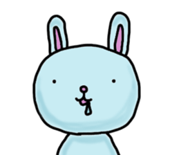 Mr. pale blue rabbit (Summer version) sticker #12418351