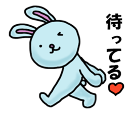 Mr. pale blue rabbit (Summer version) sticker #12418352