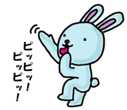 Mr. pale blue rabbit (Summer version) sticker #12418354