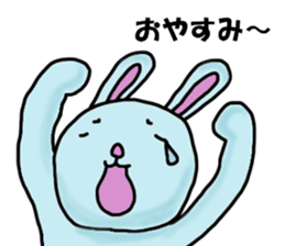 Mr. pale blue rabbit (Summer version) sticker #12418356