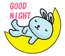 Mr. pale blue rabbit (Summer version) sticker #12418357