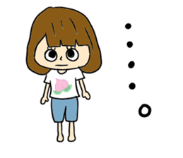 Bob hair girls sticker #12418879