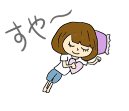 Bob hair girls sticker #12418882