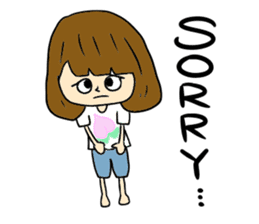 Bob hair girls sticker #12418885