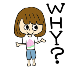 Bob hair girls sticker #12418887