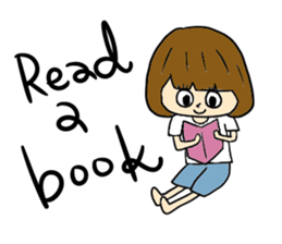 Bob hair girls sticker #12418888