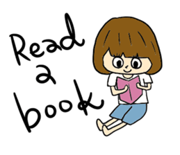 Bob hair girls sticker #12418888