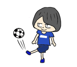 Bob hair girls sticker #12418894