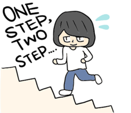 Bob hair girls sticker #12418895