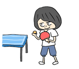 Bob hair girls sticker #12418897