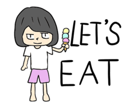 Bob hair girls sticker #12418898