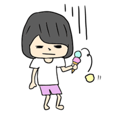 Bob hair girls sticker #12418899