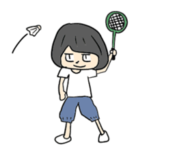 Bob hair girls sticker #12418900