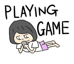 Bob hair girls sticker #12418901