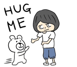 Bob hair girls sticker #12418902