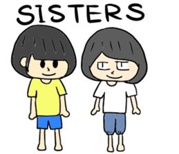 Bob hair girls sticker #12418903