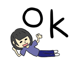 Bob hair girls sticker #12418908