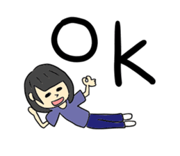 Bob hair girls sticker #12418908