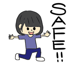 Bob hair girls sticker #12418910