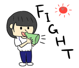 Bob hair girls sticker #12418912