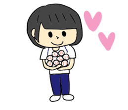 Bob hair girls sticker #12418913